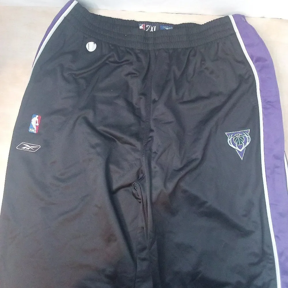 Deadstock Vintage Reebok Authentic Milwaukee Bucks Sweatpants Warm Up Athletic - Picture 2 of 8
